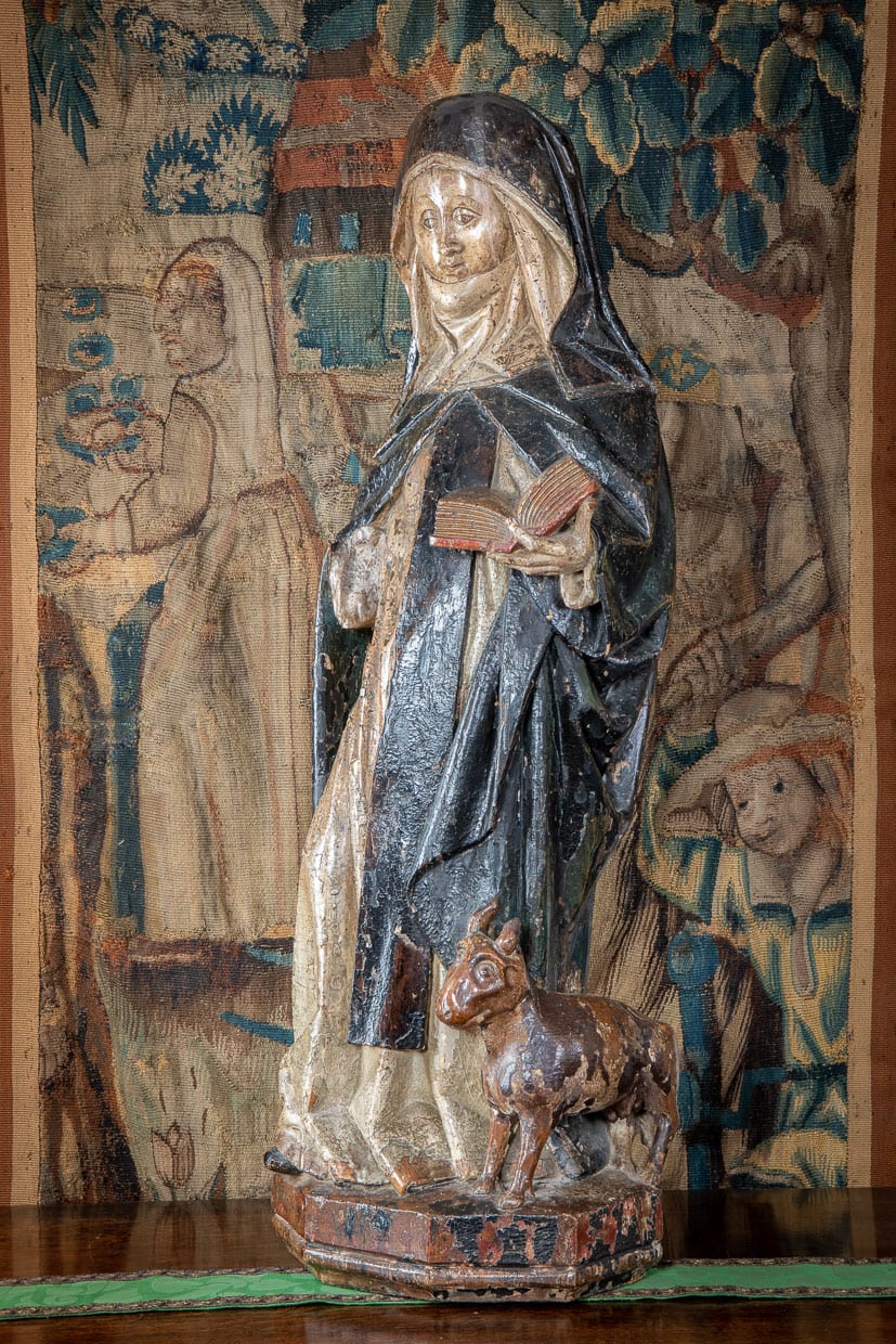 Gothic sculpture of St Brigid