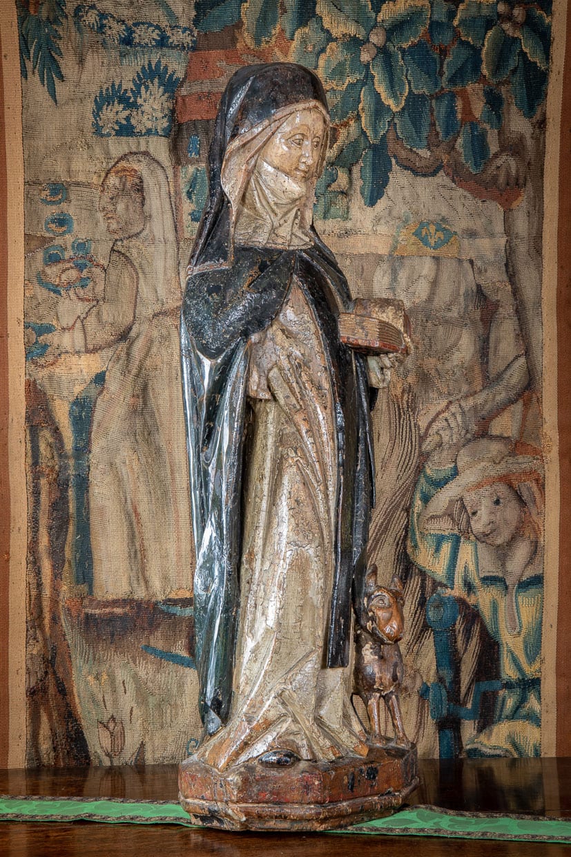 Gothic sculpture of St Brigid