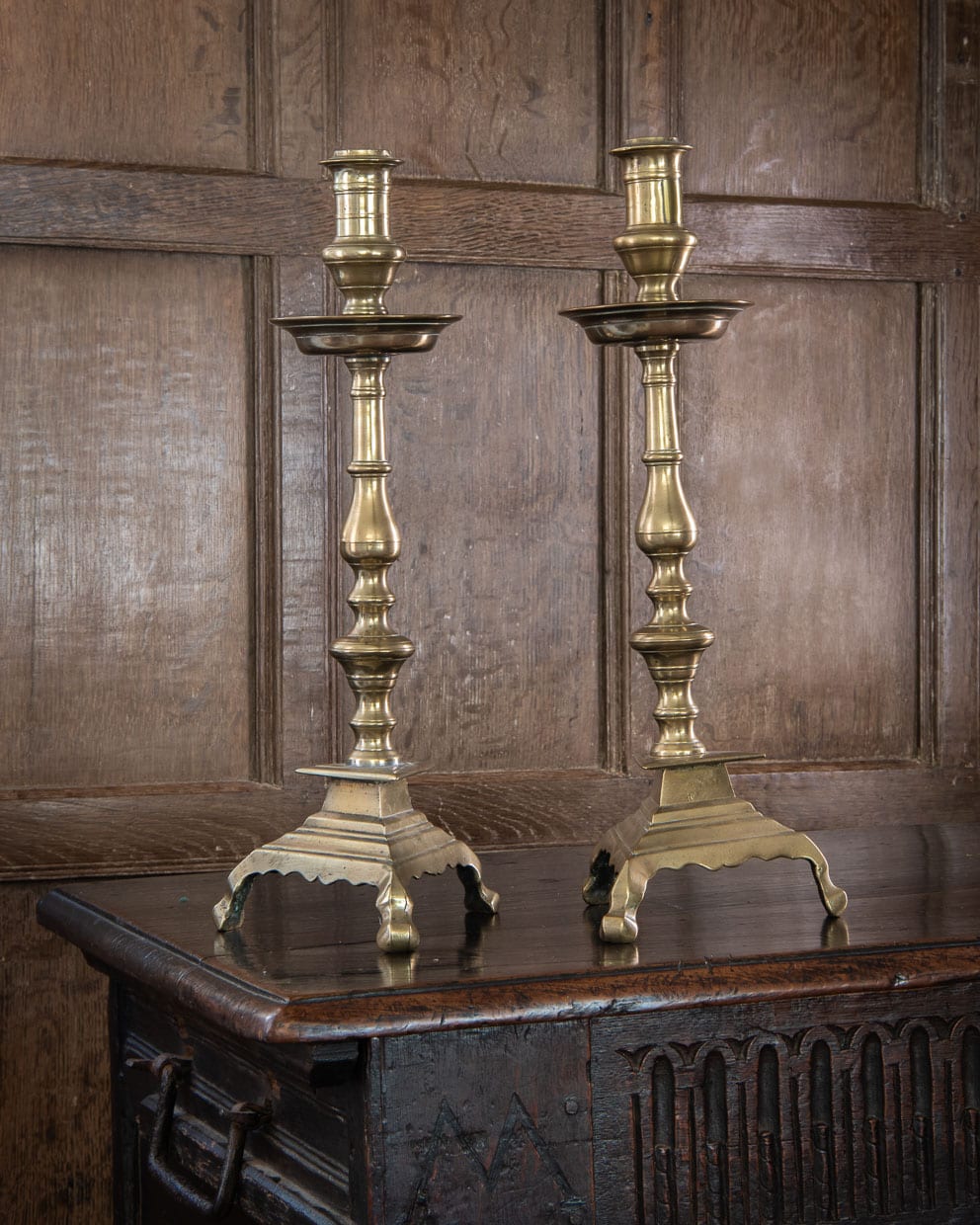 Pair of Italian 17th century candlesticks
