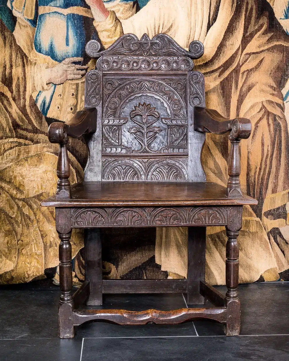 Charles I joined oak armchair