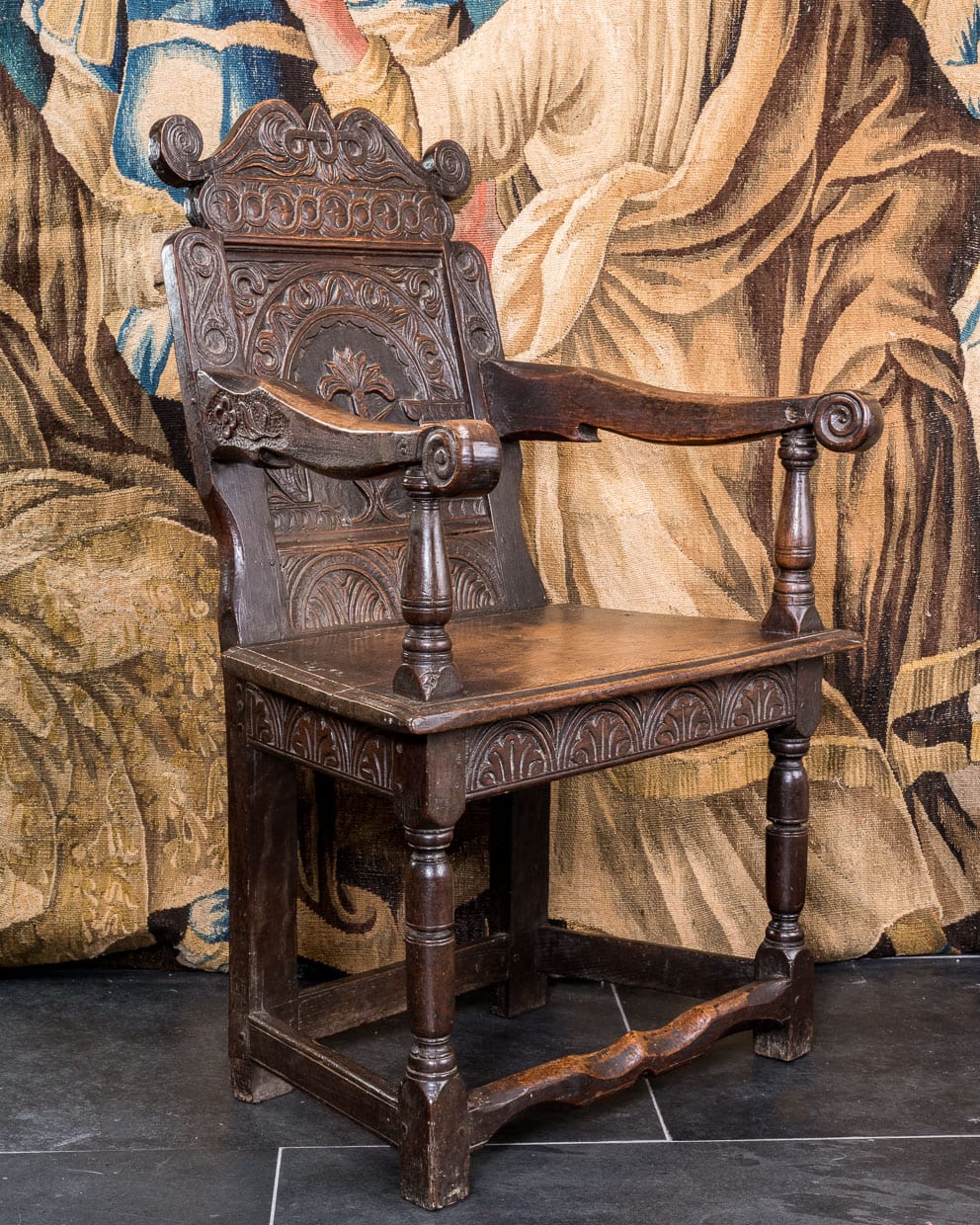 Charles I joined oak armchair