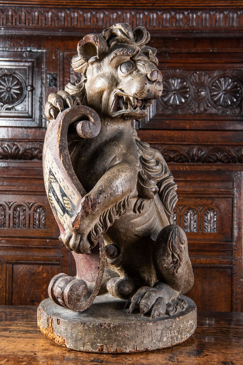 James I walnut heraldic lion