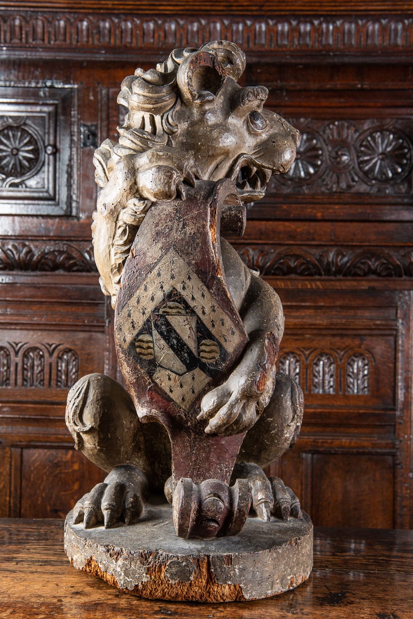 James I walnut heraldic lion