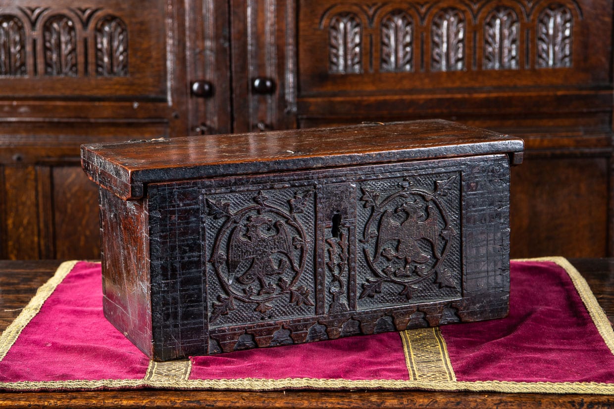 Gothic cedar casket