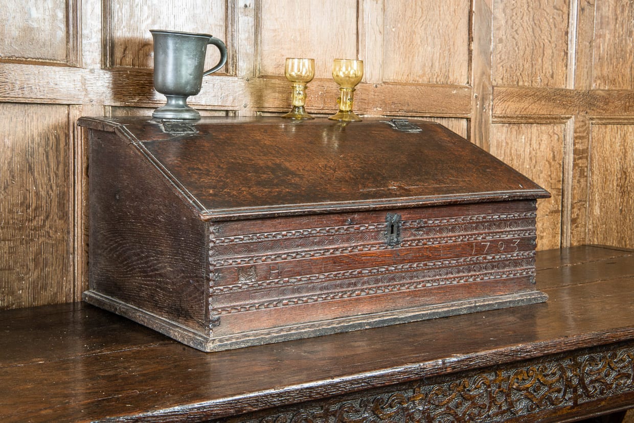 Charles I oak table slope