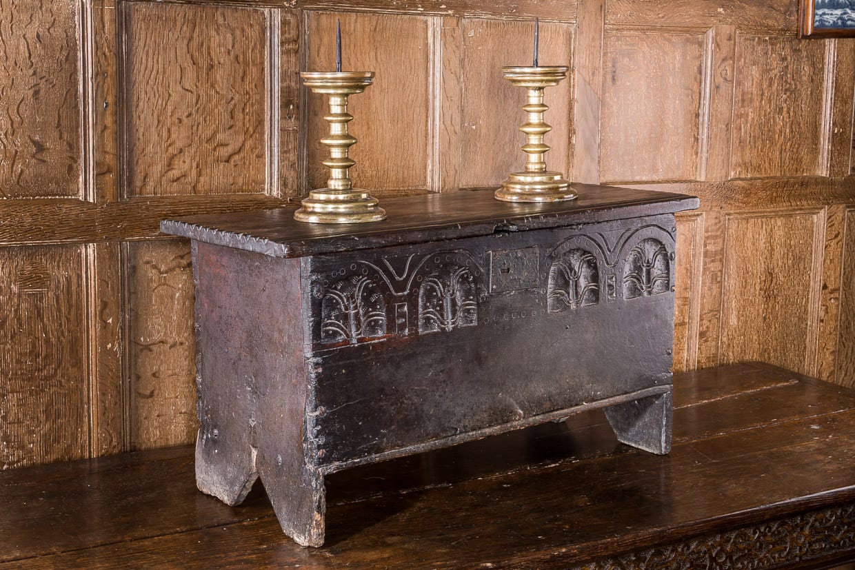James I oak carved Child’s chest