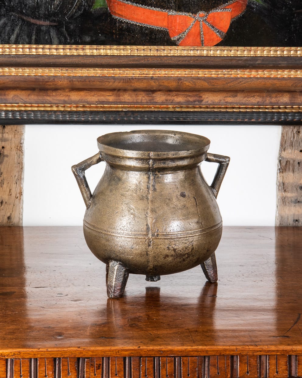 16th century Flemish bronze cauldron