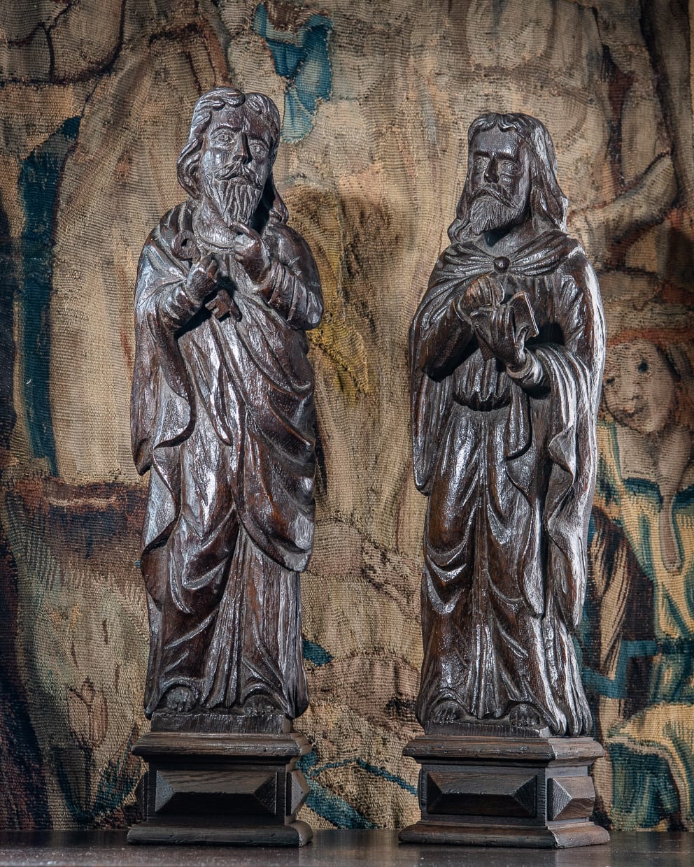 17th century pair of sculptures