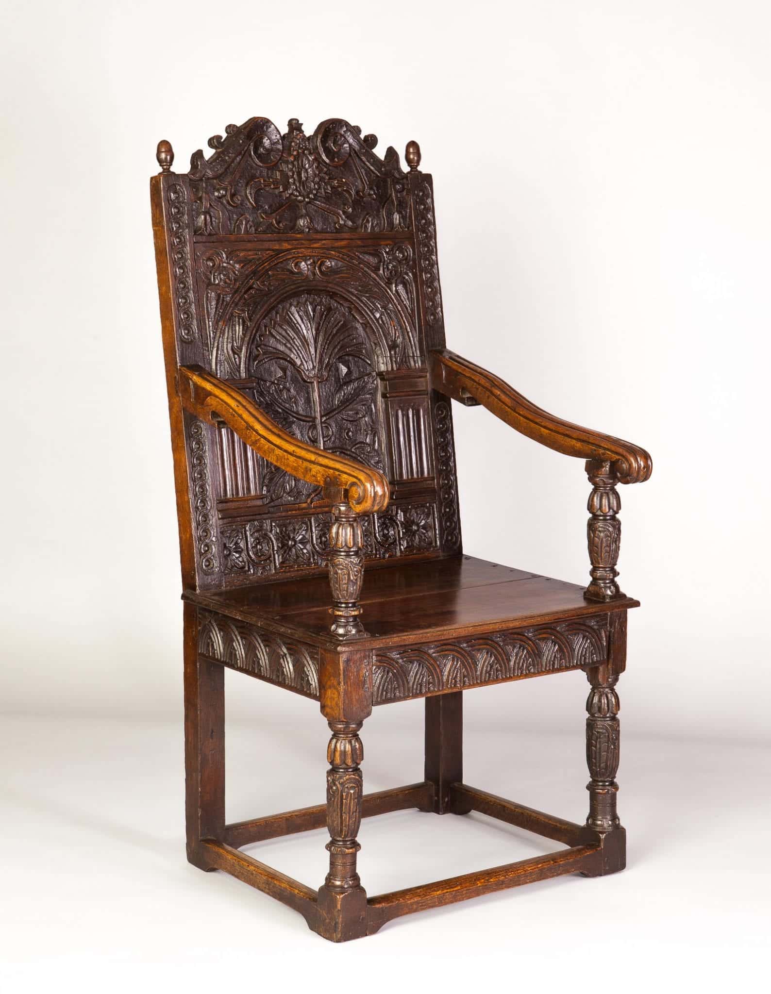 Elizabeth I carved armchair