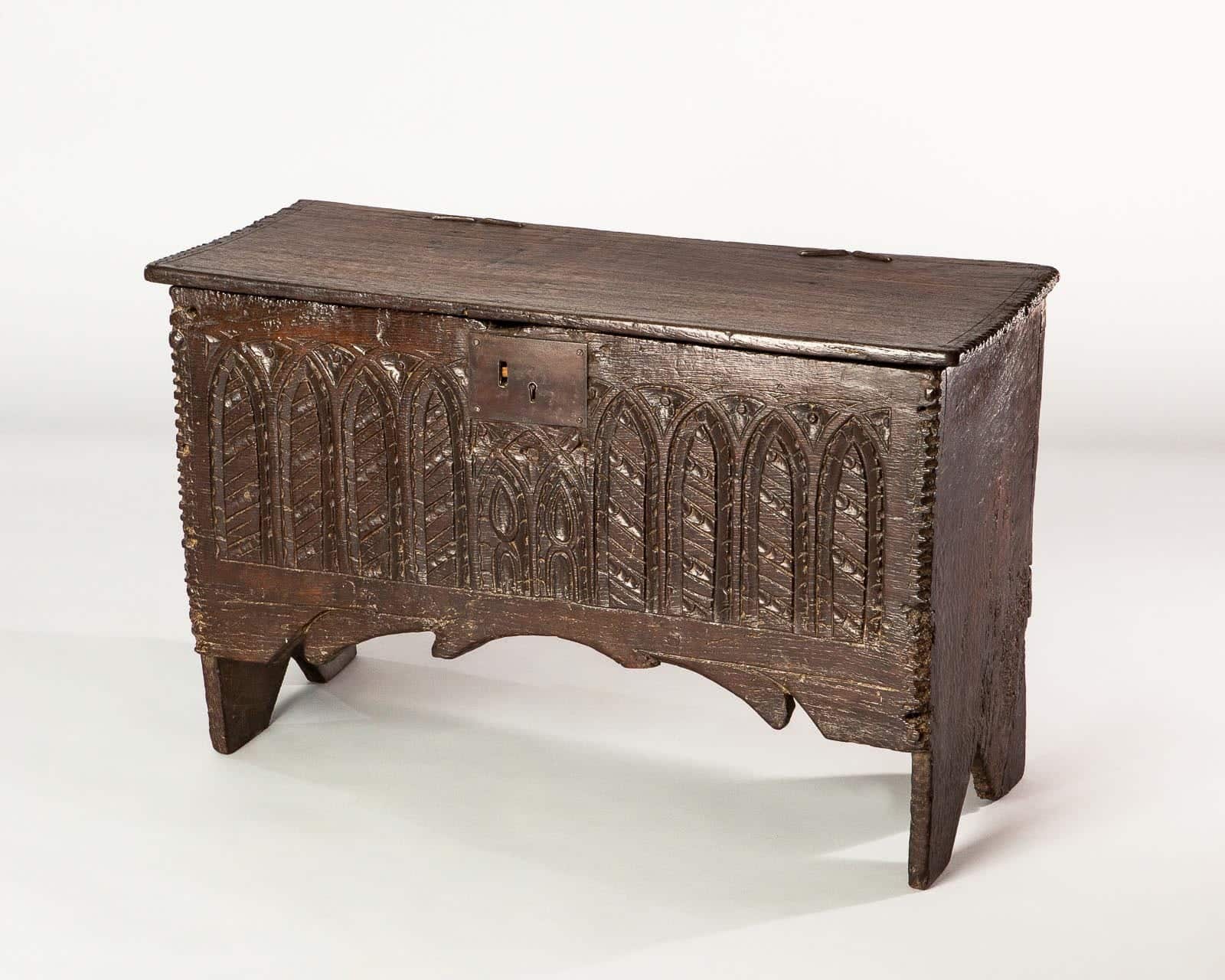 Henry VIII oak carved chest