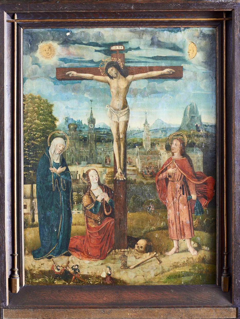 Gothic painting of the crucifixion