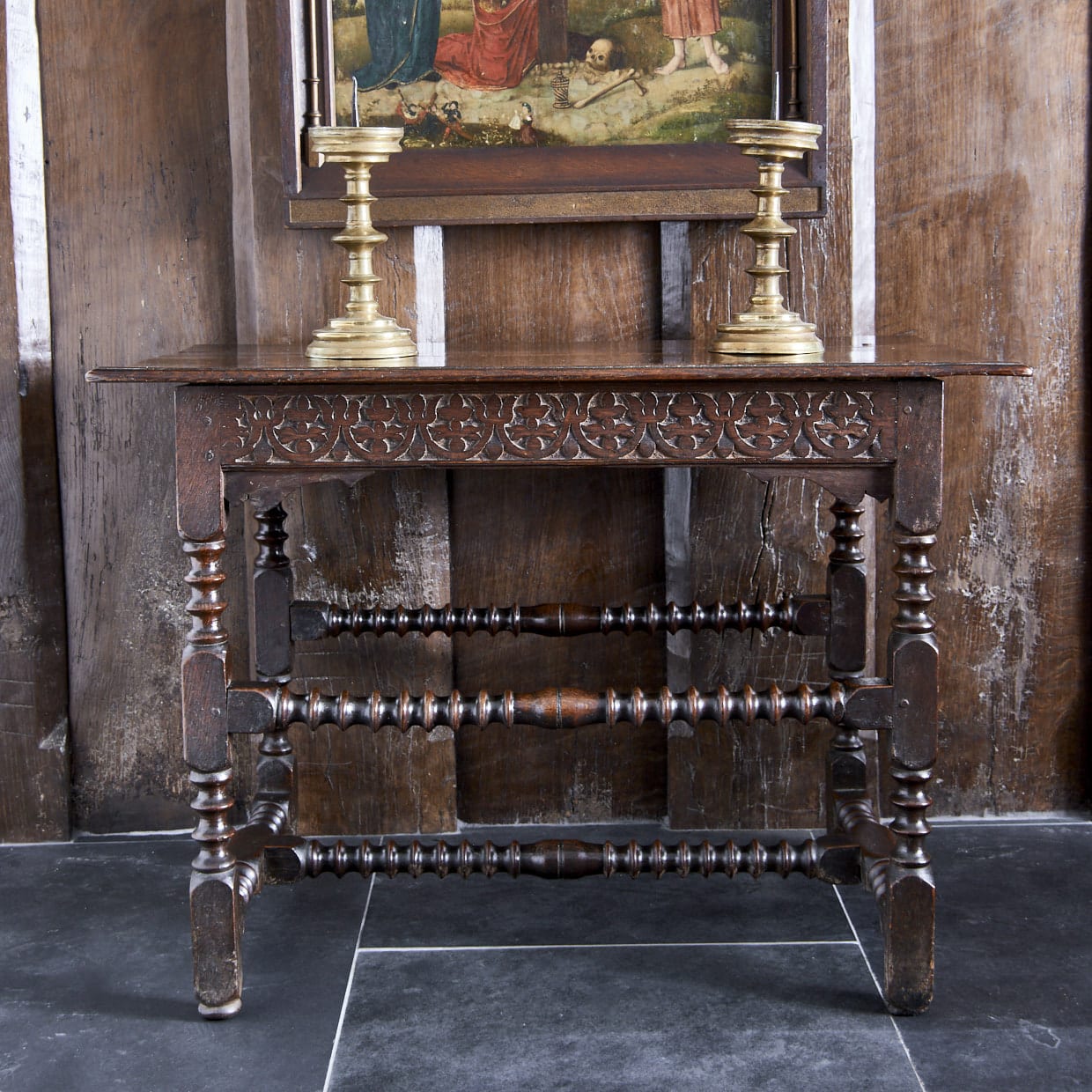 Charles I oak carved table