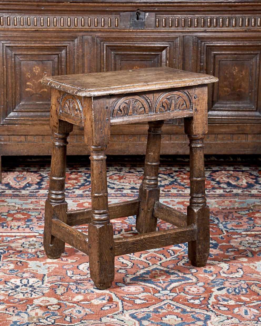 Charles I joined oak stool