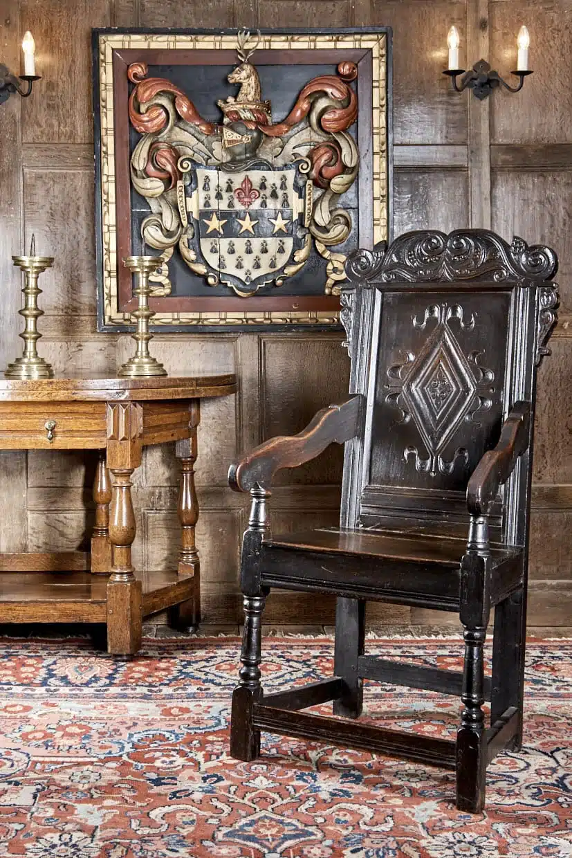 Charles II joined oak armchair