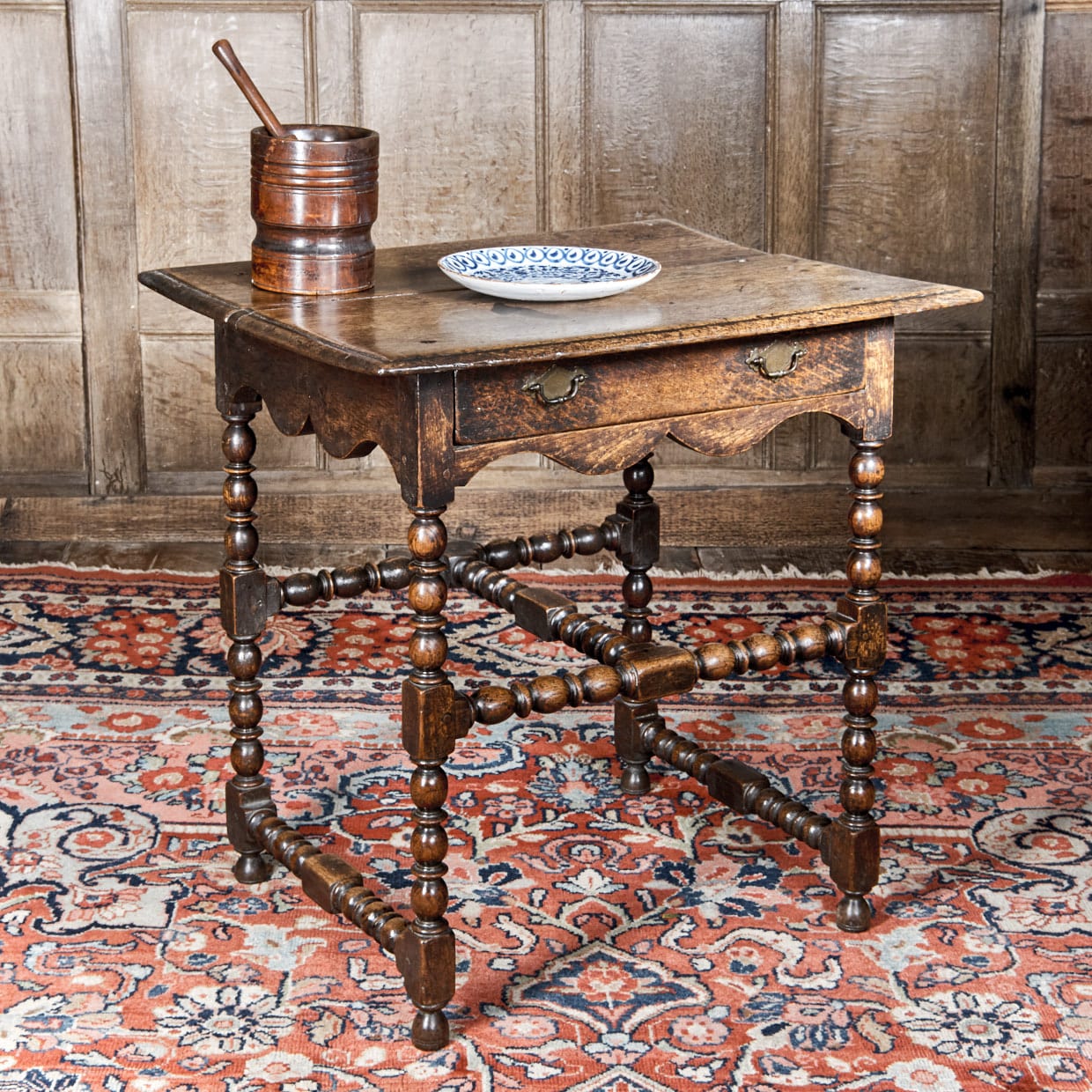 Charles II oak side table