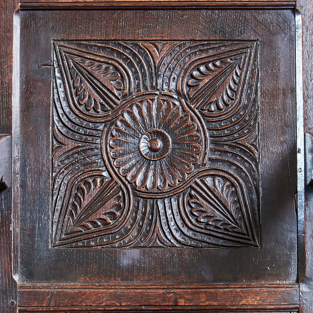 James I oak carved armchair