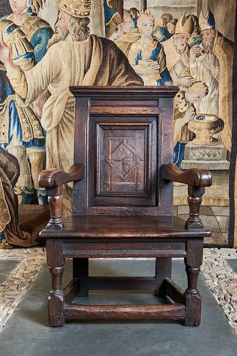 James VI Scottish low oak armchair