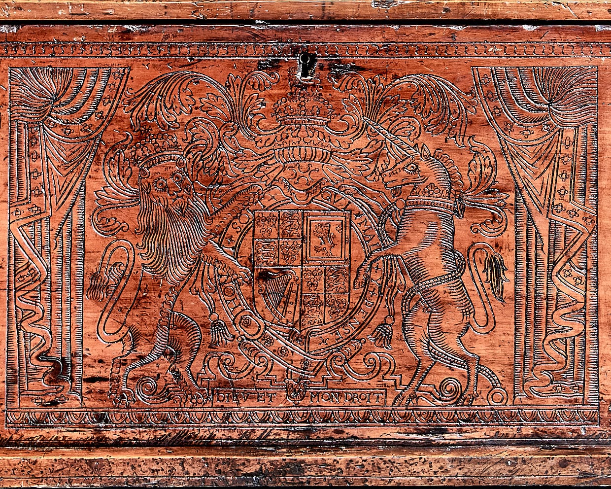 James I Cedar boarded chest