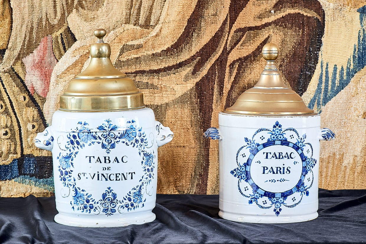 Two 18th century tobacco jars