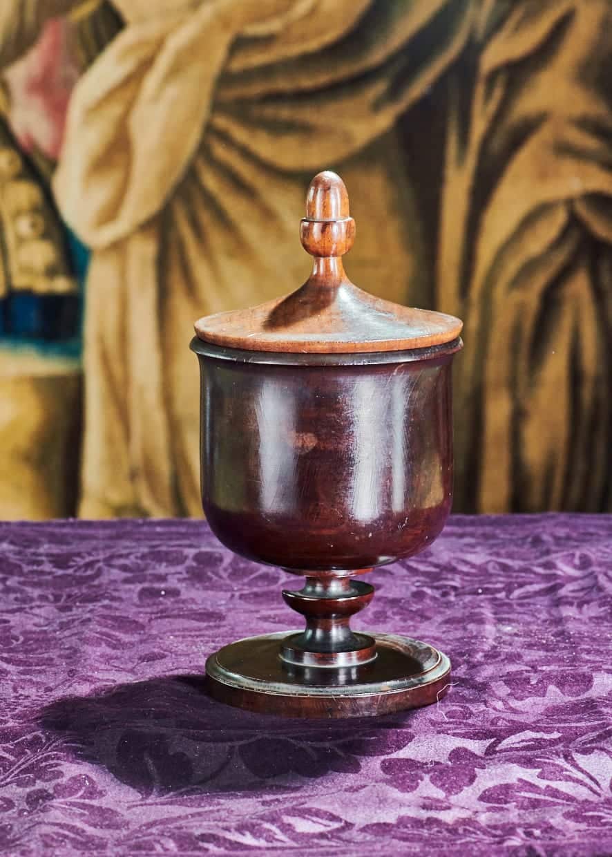 Late 17th century lignum vitae cup