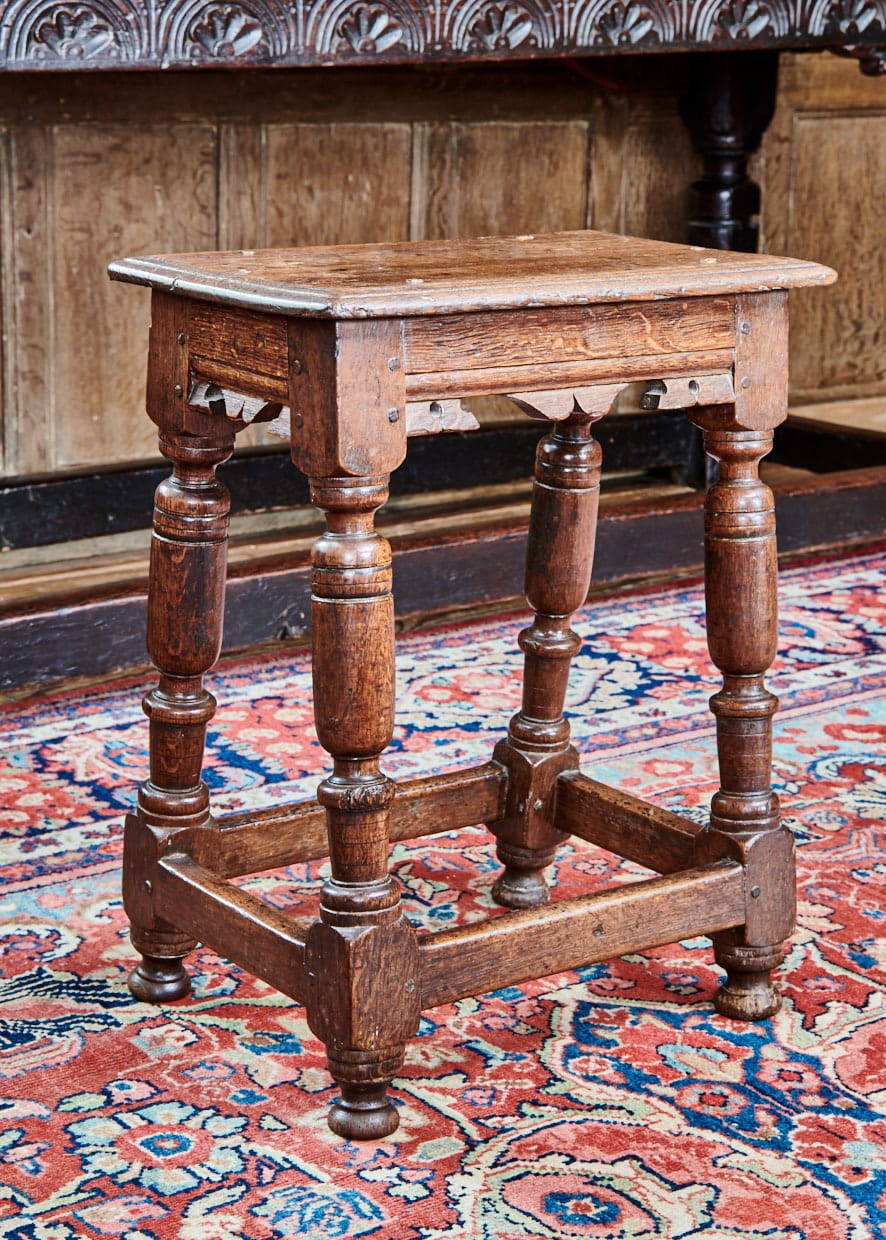 Charles I joined oak stool