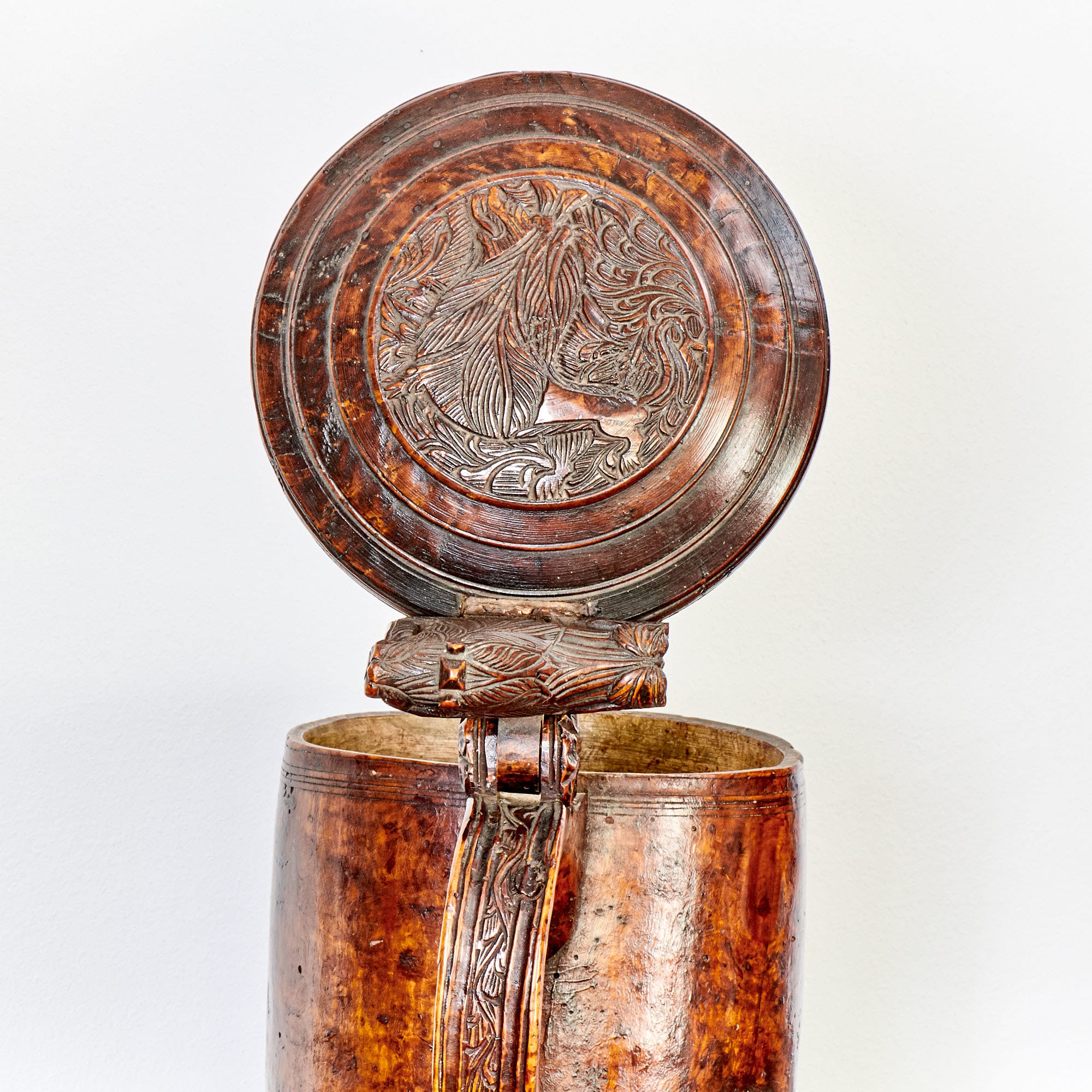 Norwegian ceremonial lion peg tankard
