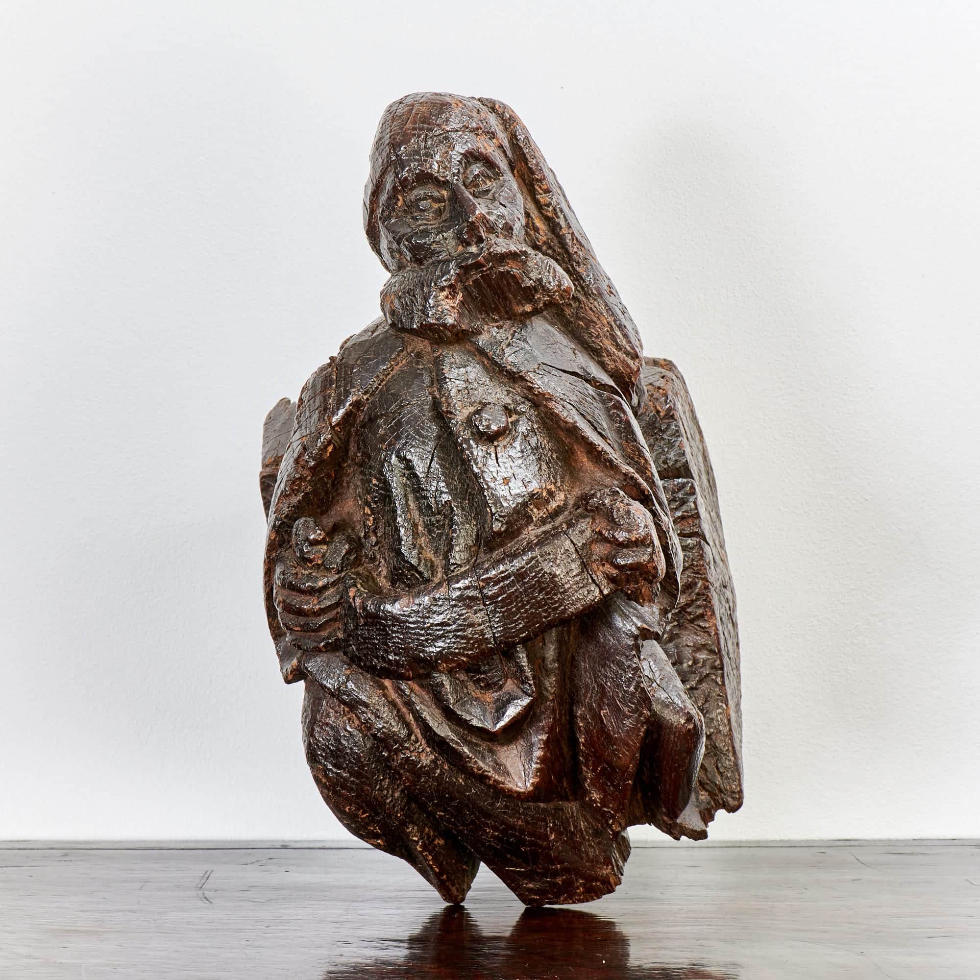 16th century oak carved corbel