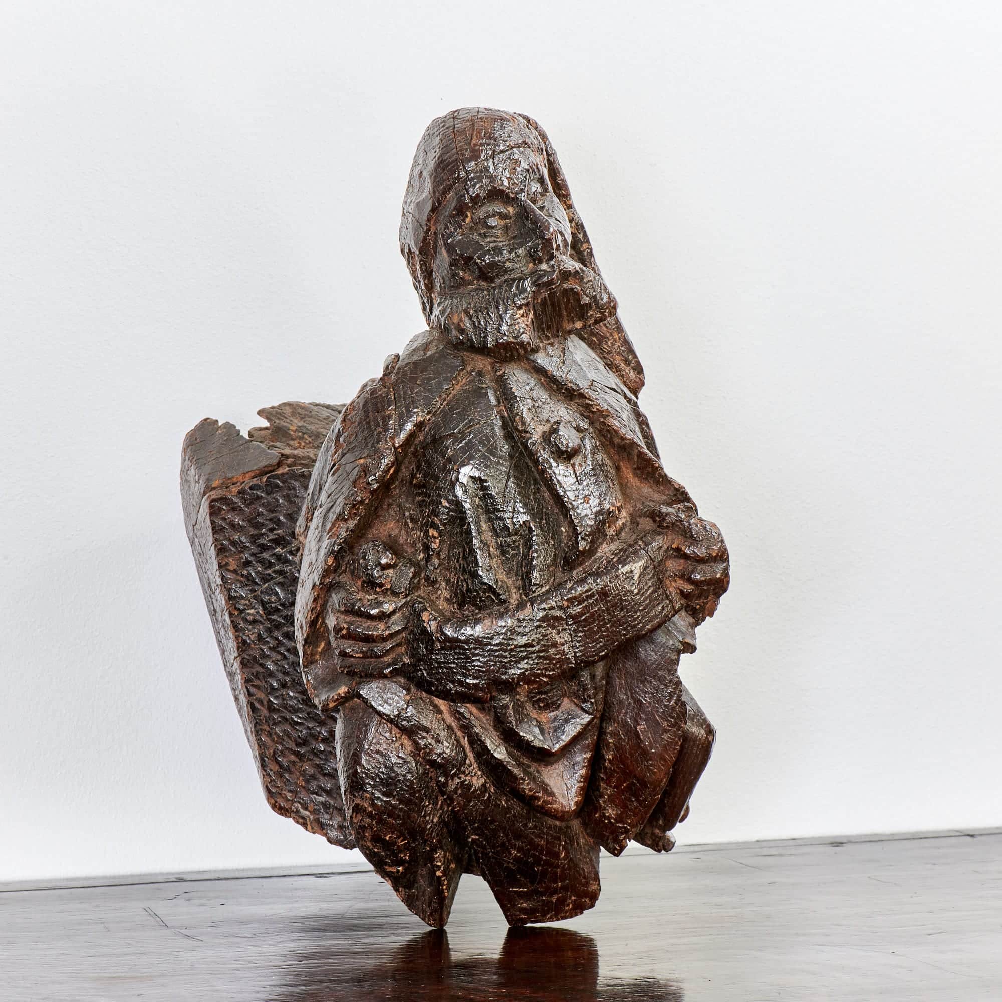 16th century oak carved corbel