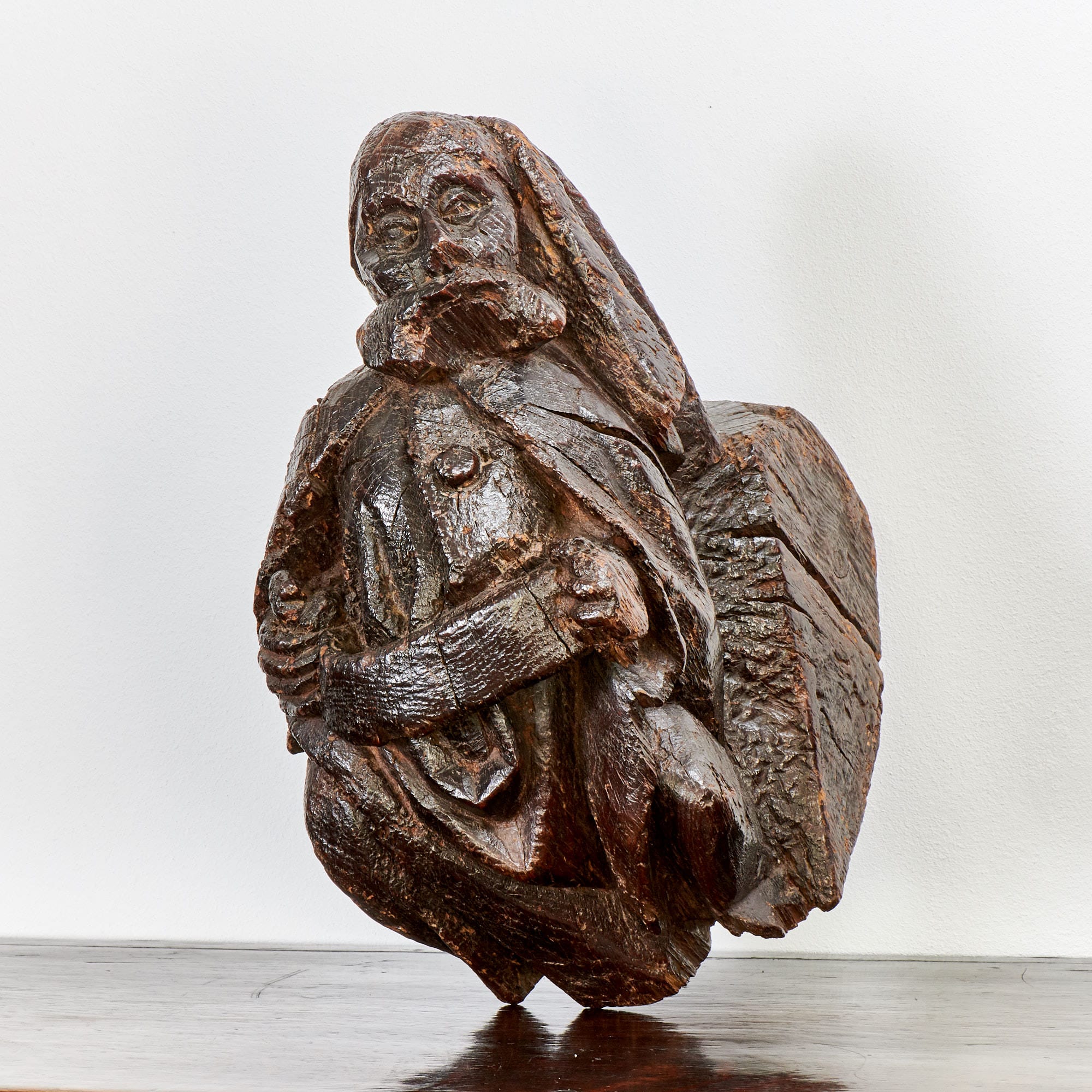 16th century oak carved corbel