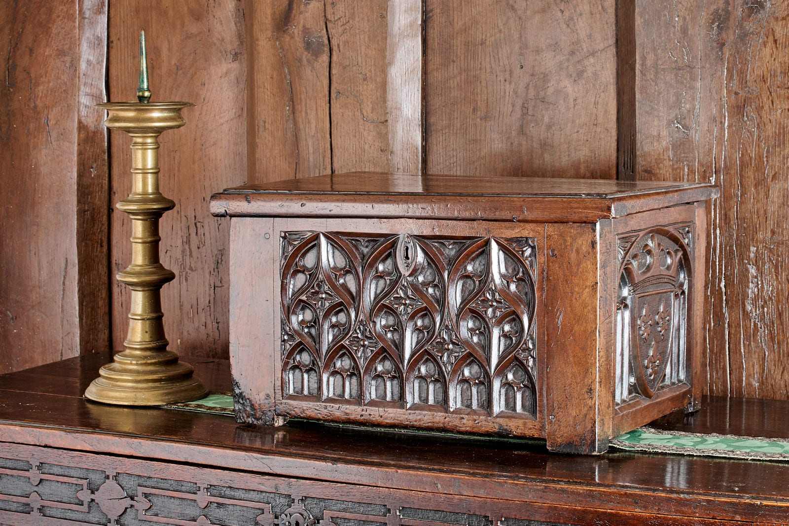 Late Gothic walnut box