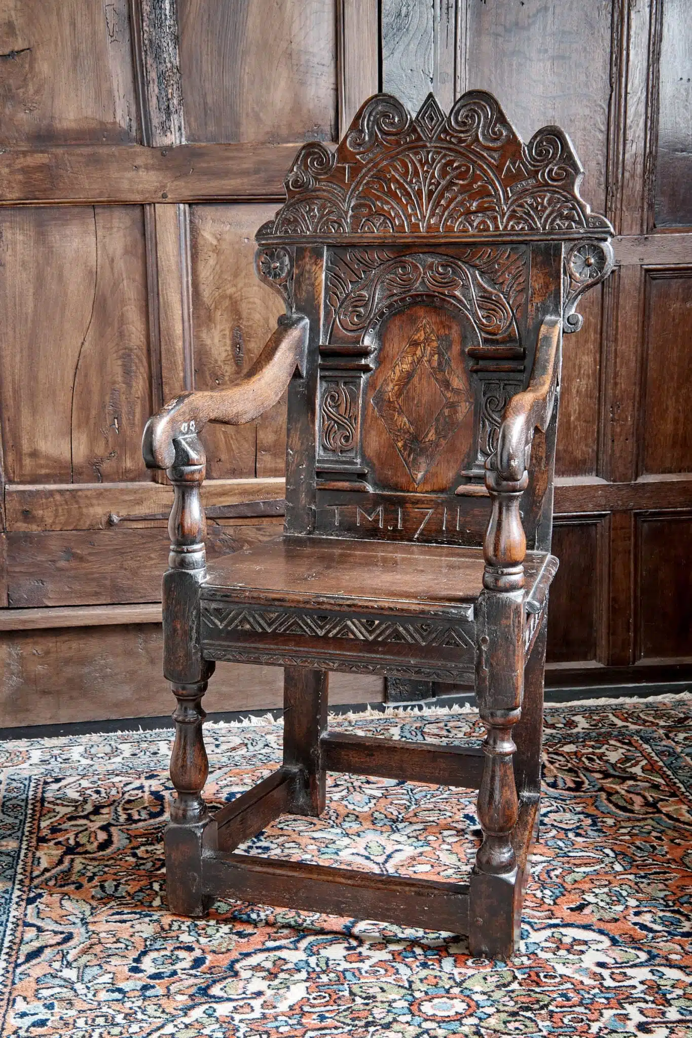 Charles I oak child’s armchair
