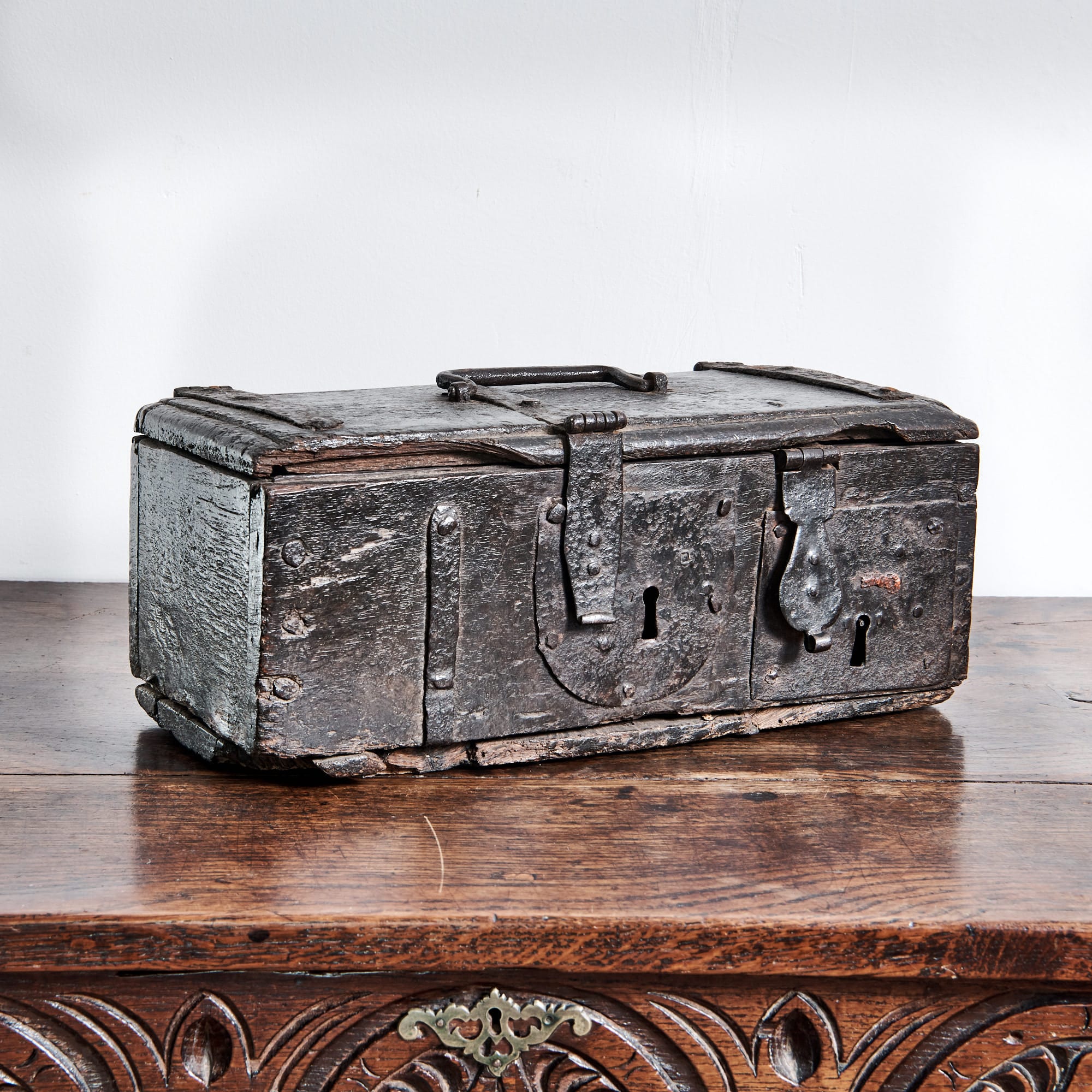 Henry VIII oak iron bound box