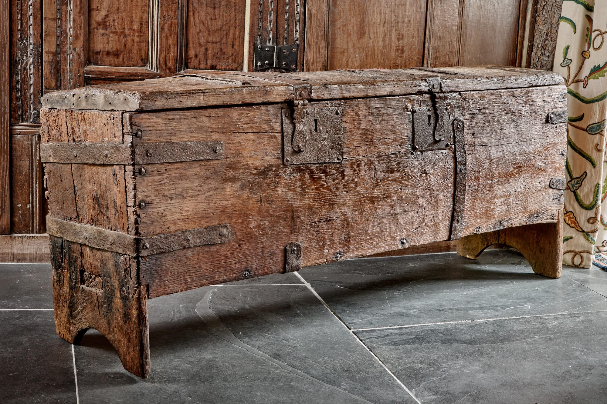 Henry VIII iron bound oak chest