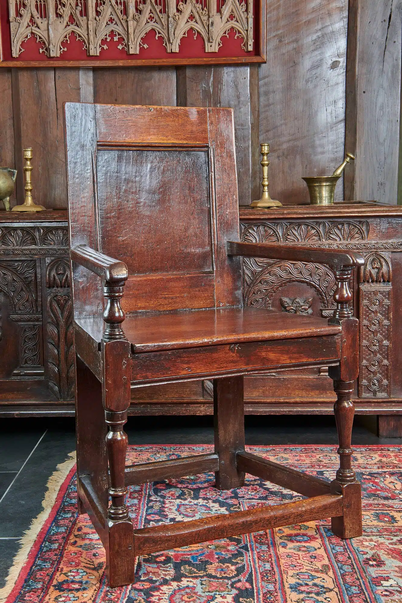 Charles I joined oak armchair