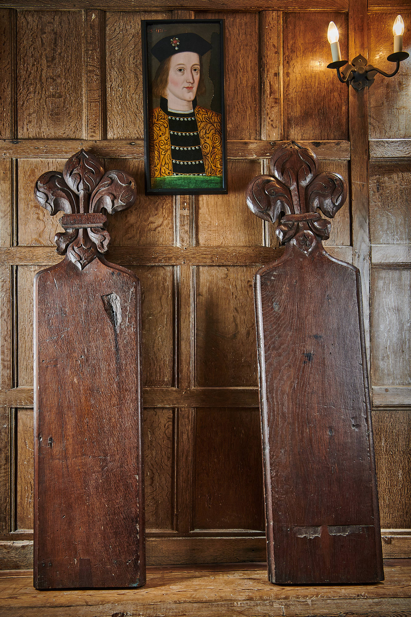 Pair of 16th century pew ends