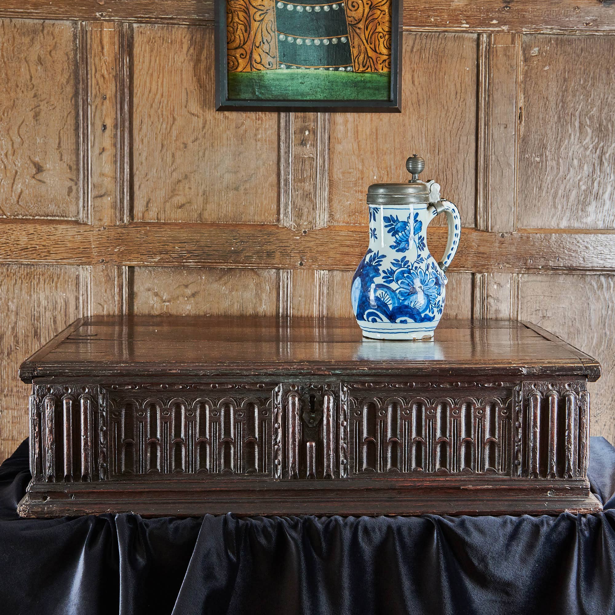 Elizabeth I oak carved box