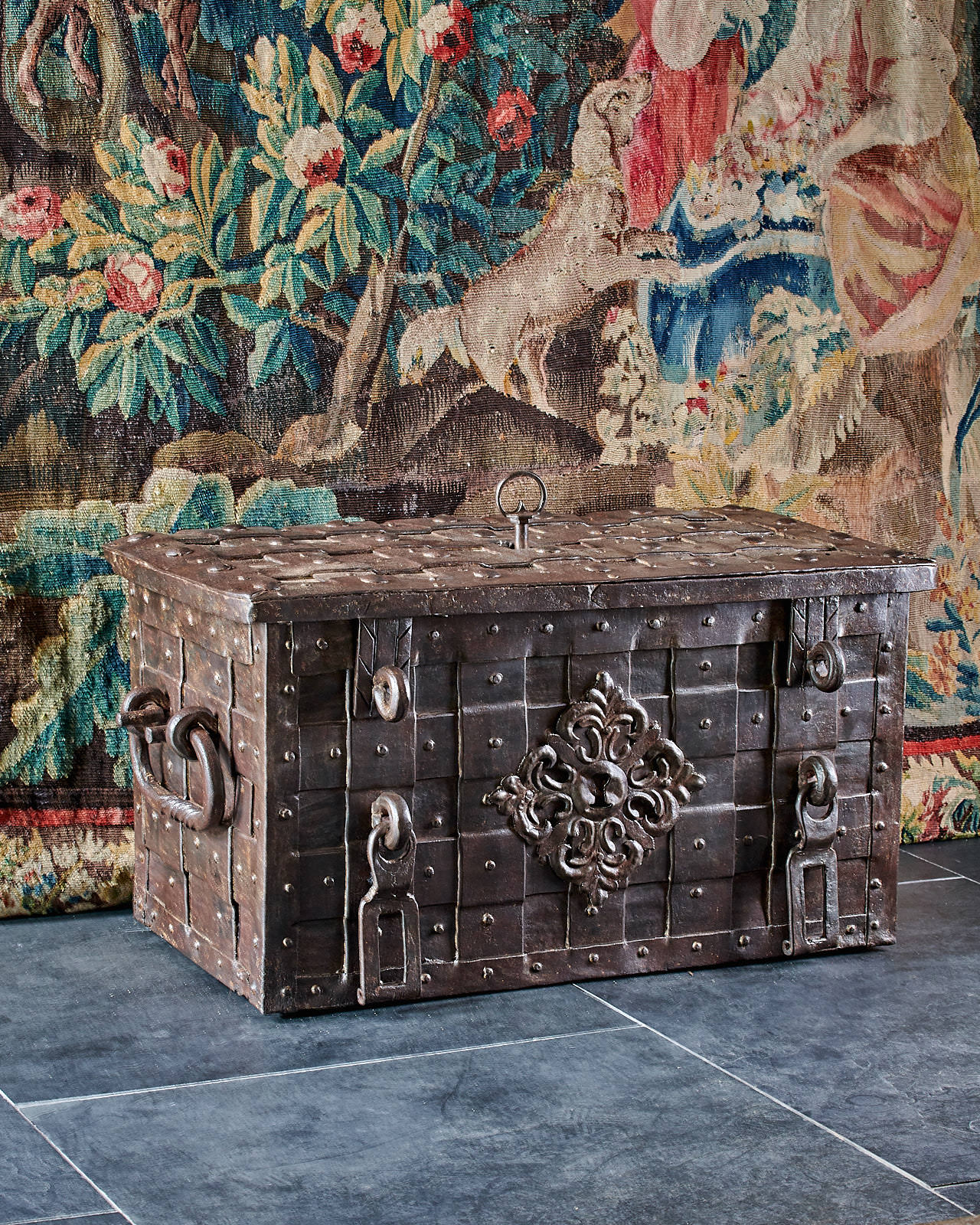 17th century iron strong box