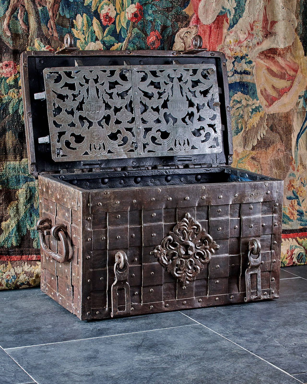 17th century iron strong box