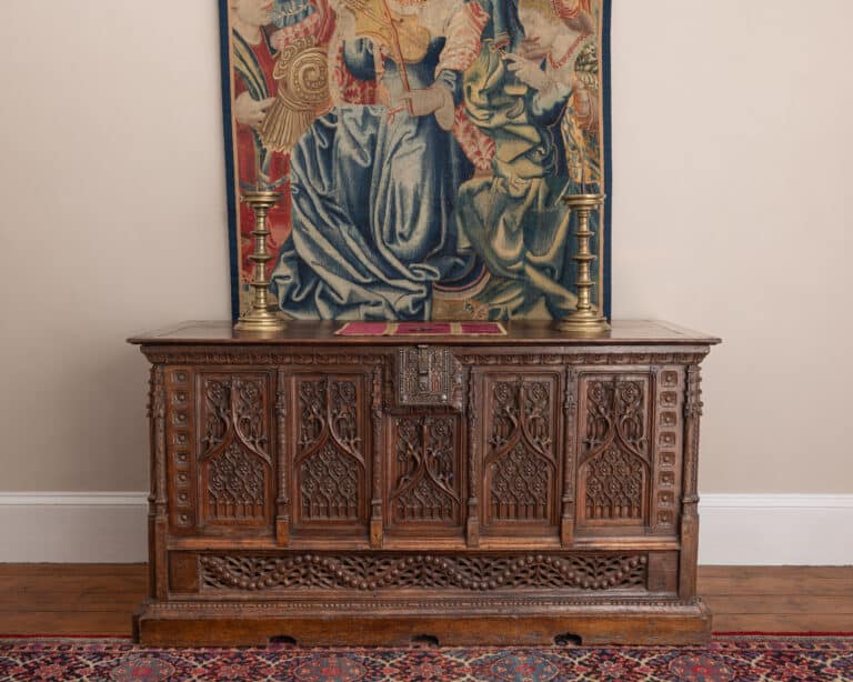 Monumental Gothic Oak Chest Northern France, probably Normandy, late 15th century (circa 1475–1500)
