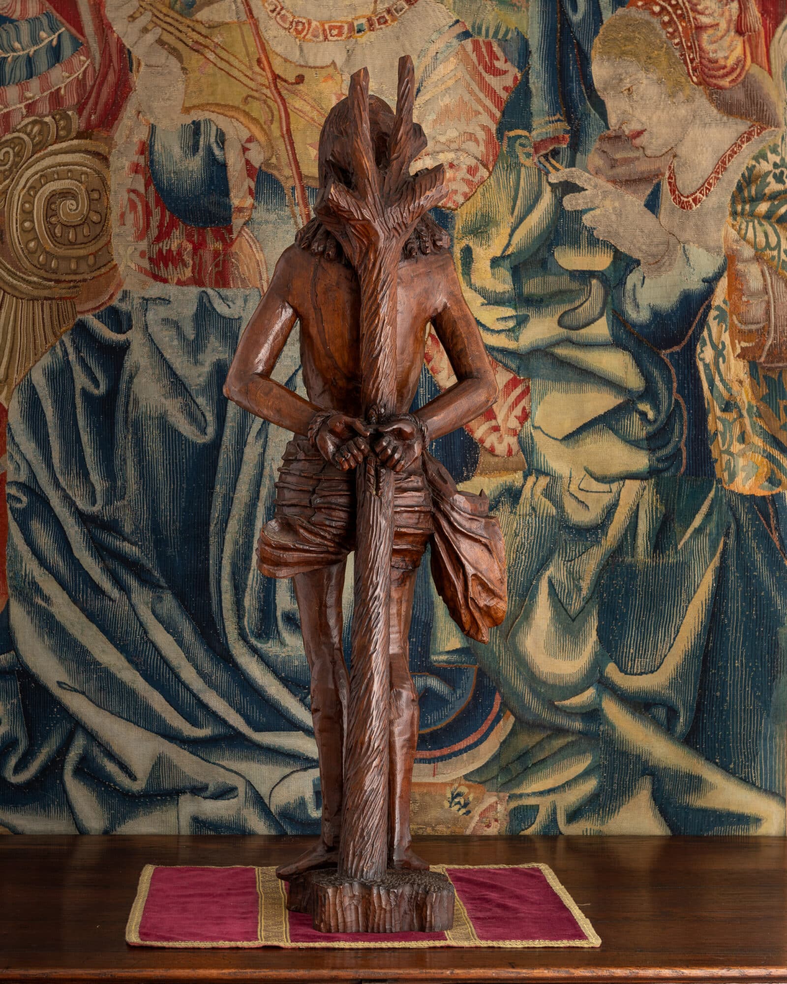 A Late Gothic Figure of Saint Sebastian