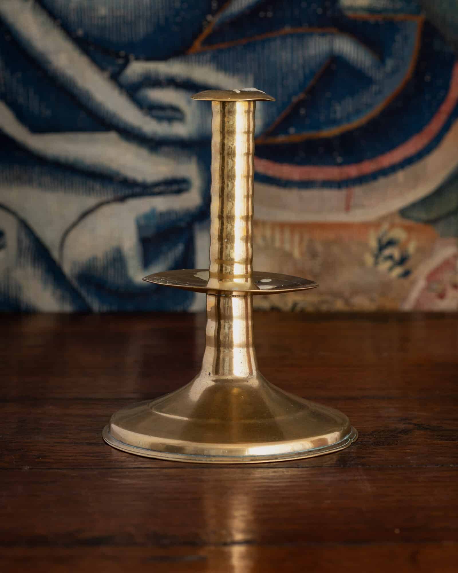 English Brass Trumpet Candlestick