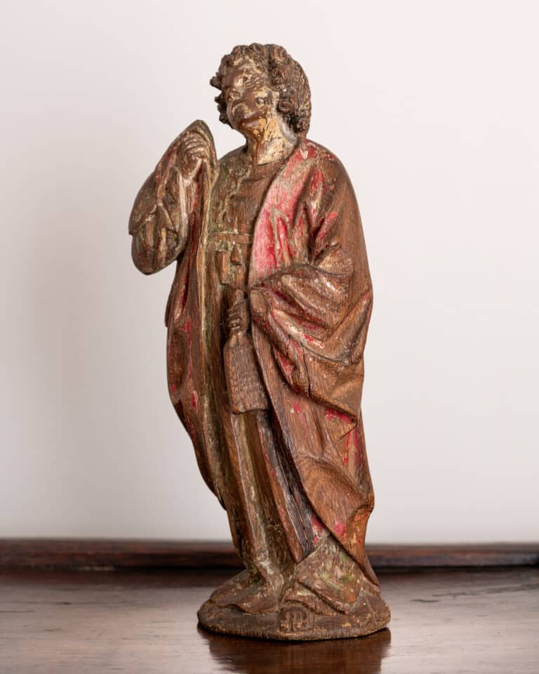 Late Gothic Polychrome Figure of a Saint, South Germany, c. 1500