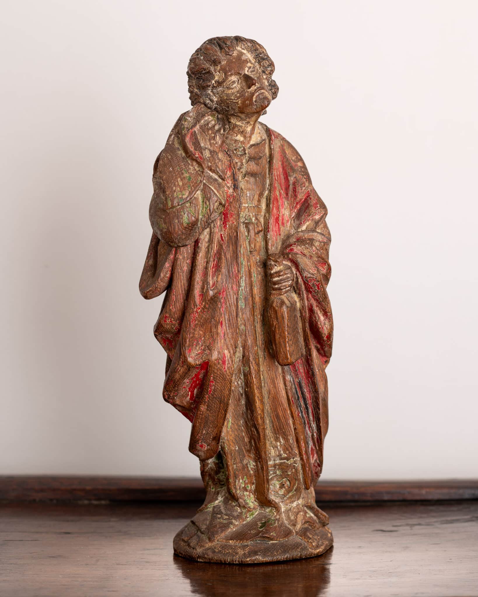 Late Gothic Polychrome Figure of a Saint
