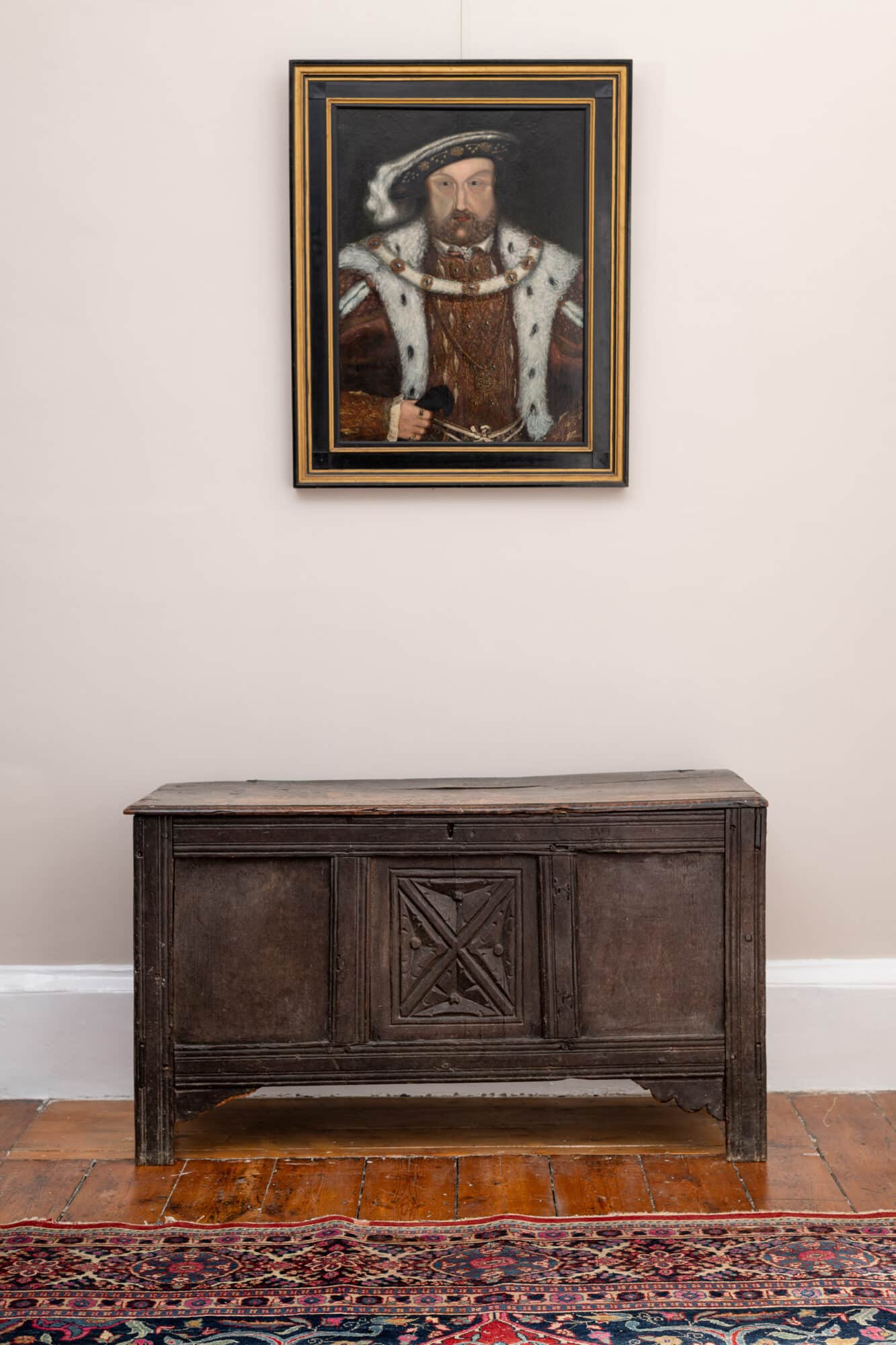 Henry VIII Primitive Joined Oak Chest