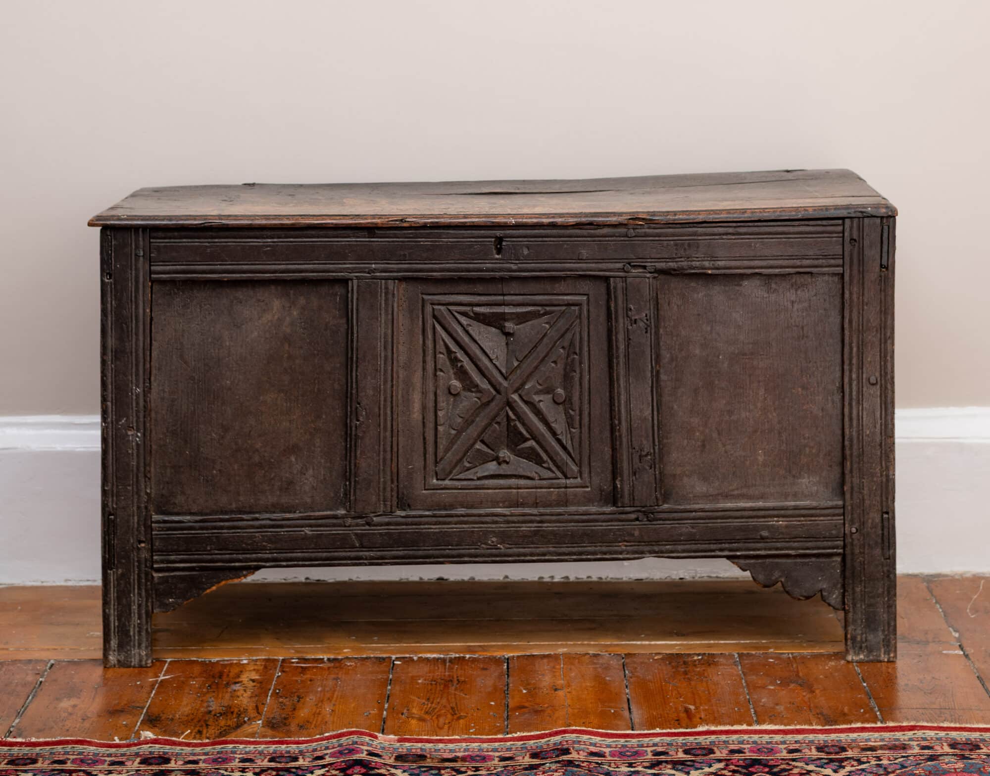 Henry VIII Primitive Joined Oak Chest