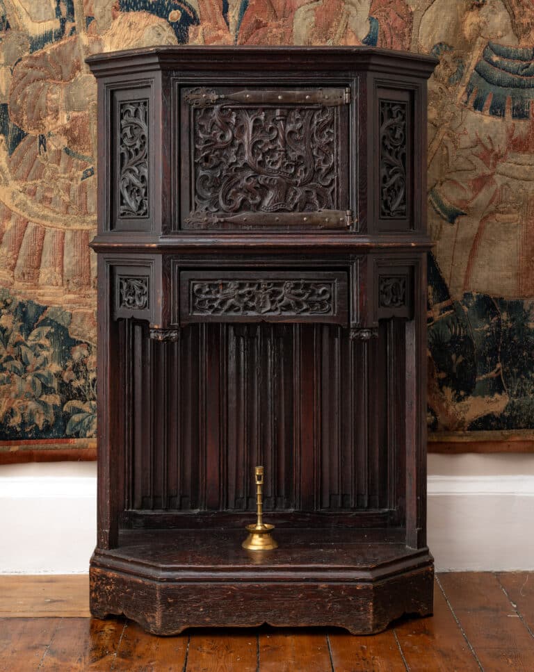 A Rare and Important Late Gothic Oak Heraldic Cupboard Upper Rhine (Alsace or South-West Germany), Circa 1495–1515