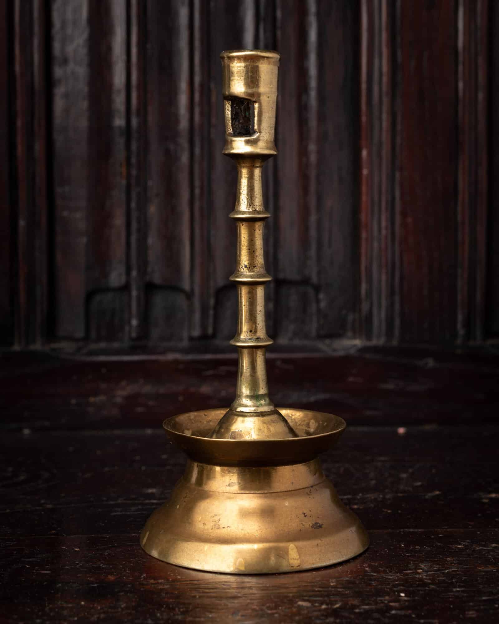 Late Gothic Latten Altar Candlestick