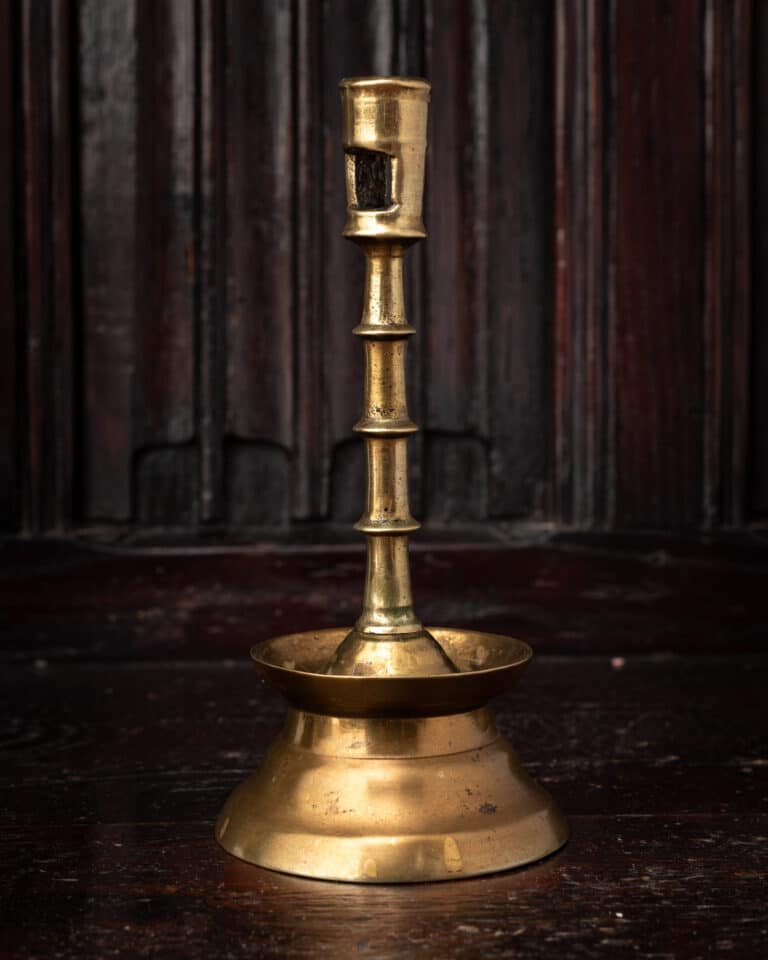 A Rare Late Gothic Latten Altar Candlestick North-West Europe, Probably the Low Countries or Northern France, Circa 1450–1500