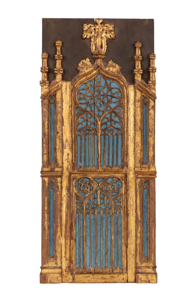 Monumental Late Gothic Architectural Panel Possibly Austrian or Upper Rhine, circa 1470–1500