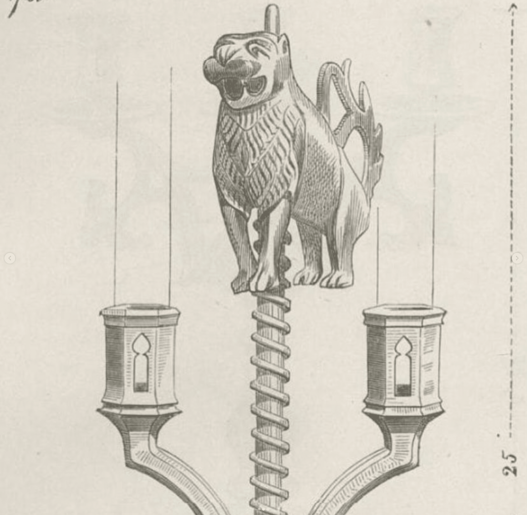 Flemish Copper-Alloy Chandelier Lion